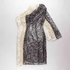 Robe élégante à paillettes pour femmes, tenue d'été, printemps, manches longues, vêtements pour dames, fête moulante, 210515