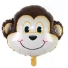 Mini Zwierząt Folia Balony Birthday Party Decor Baby Presents Kid Zabawki Lwa Monkey Zebra Jeleń Krowa Zwierząt Head Air Balloon