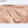 Zevity 여성 빈티지 솔리드 컬러 탄성 높은 허리 캐주얼 슬림 사파리 스타일 바지 레트로 여성 세련된화물 긴 바지 P1012 210603