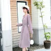Fashion Long Sweater Women Fall/Winter Over the Knee French Lazy Wind Knitted Thinning Age-reducing Dress Female 210520