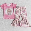 Boutique Abbigliamento per ragazza per bambini Set Abiti per neonati Fiore Primavera Moda Abbigliamento per bambini Designer Ragazze Manica corta Campana Fondo Out2799572