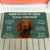 3D Пожалуйста, помните правила дома Vizsla Custom Doormat без скольжения двери коврики для пола декор крыльцо DORMAT 210727