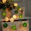 Home Decor Led Luminous Rattan Rattan Bolas de Vime Luz Cordas Casamento Decoração de Natal Sepaktakraw Pendurado Ornamento