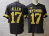 NCAA Wyoming Cowboys #17 Josh Allen Brown White Jersey Coffee Cheap College Football Stitcehd No Name Men Youth Kid Women Adult S-3XL