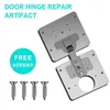 Door Hardware Furniture Cabinet Kitchen Hinge Repair Fixed Plate Made of Stainless Steel Mounting Installation with Free Scews