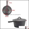 Pans Cookware Kitchen, Dining & Bar Home Garden Cast Iron Saucepan, Non-Stick Pan With Lid Deep Pan, Suitable For Induction, Electric And Ga