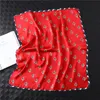 Bee Print Silk Scarf Women Foulard Square Neck Scarves Wrap Brand Lady Headband Designer Hair Band Headkerchief