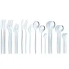 Punte pneli in acciaio inossidabile dorato coperto 24pcs per posate da tavolo oro set di posate per posate Lnife Fork e cucchiaio di cucchiaio de tavolo vaisselle x0216i