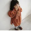 Весна детские платья для девочек Мода Корейский маленькая девочка с длинным рукавом платье принцессы милый малыш дети костюм Vestidos 210715