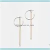 Earrings Jewelrytrendy Jewelry Simple Chic Style Hoop Earring Two Color Tones Ear Hoops & Hie Drop Delivery 2021 Xibrd