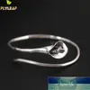 Flyleaf 925 Sterling Silver Vintage Calla Lily Flower open Bracelets & Bangles For Women Fashion Lady Sterling-silver-jewelry