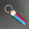 3D Metal Car Styling Emblem Keychain Webbing Key Chain Rings For bmw M X1 X3 X4 X5 X6 X7 e46 e90 f20 e60 e39 auto Accessories blue