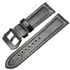 Handmade Retro Genuine Leather Watchbands For Panerai 22mm 24mm Men Watch Strap Metal Buckle Accessories Wrist Band