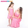 Mother daughter dresses Family Matching Outfits printed sleeveless mommy and me clothes look clothes mom baby girl clothing 210713