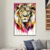 Animals Watercolor- Oil Painting Abstract Lion Canvas Posters and Prints Scandinavian Wall Pictures Bedroom Decoration Cuadros