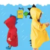 Bebê bonito do dinossauro crianças capa de chuva capa infantil casaco impermeável meninas impermeáveis ​​meninas ao ar livre poncho chuva terno 210320