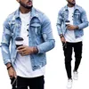 Männer Denim Jacke Loch Zerrissene Herren Mantel Moto Biker Jeans Taschen Chaquetas Hombre Gewaschen Bomber Jacken1