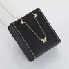 Fashion Farterfly Element Necklace Micro Inlaid Zircon Raffined Jewelry and Trendy Clavicle Chain6789982