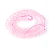 Wojiaer 6 8 10 12mm quartzo rosa natural bola redonda de bola de espaçador de bola de joalheria Diy Brincos de jóias Fazendo 915