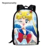 Nopersonality Sailor Moon Imprimir Sacos da Escola Meninas Grandes Grandes Capacidade Mochila Mulheres Saco de Viagem Estudante Saco de Livro X0529