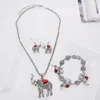 Ensemble de bijoux africains pour femmes, boucles d'oreilles, collier, Vintage, couleur argent, pendentif éléphant, Bracelets, bijoux à la mode, cadeau, 2021