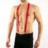 Set di reggiseni Fetish Uomo Lingerie sessuale Cintura in pelle Pu Cintura BDSM Bondage per il corpo Cinghie sessuali Abbigliamento gay Rave Club Accessori Chest190e