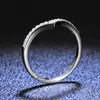 Uitstekende gesneden micro d kleur hoge helderheid MoissSite Cupido pijl ring zilver 925 sieraden vrouwelijke geschenk