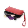 Vrouwen Korte Organizer Portemonnee Solid Color Haspin Mini Portefeuilles Womens Tassen Groothandel Creditcard Lederen Zwart / Rood / Grijs Q28X30