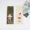 Kerst decoraties doek kunst pop kerst flanel rode wijnhoes xmas champagne fles cover 34 * 13cm T2i52985