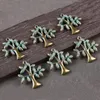 Handgemaakte DIY Sieraden Trui Keten Charms Hanger Met Groene Boom Opknoping Daxd039 Charm Mix Order