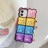 Fashion Designer Custodia per iPhone Push Bubble Bear Silicone Telefono per iPhone 78Plus XR XS 11 11Pro Max 12Mini 12Pro Small SIMP2769011