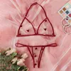 Underwear Mulheres Set Lace Bra Sexy Moda G-String Thong Sleepwear Sleepwear Lingerie Lingerie Lace Aberto Kruis Lingerie Y1 Y0911