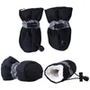 4pcs/set Waterproof Winter Pet Dog Shoes Anti-slip Rain Snow Boots Footwear Thick Warm For Small Cats Dogs Puppy Dog Socks Booties 4922 Q2