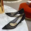 Pumps Luxurys Designers Shoes women high heels quality designer party wedding bride ladies sandals fashionable sexy dress pointed leather rivets sequins with box