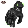 Carbon Fiber Motorcycle Gloves Genuine Leather Guantes Moto Wearable Motobike Motocross Riding Gloves Men Touch Screen Guantes H1022