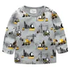 Jumping meters Animals Applique Boys Tshirts Long Sleeve Cotton Baby Clothes Autumn Spring Kids Girls Tee Top 210529