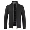 Hombres Otoño Grueso Moda Negocios Casual Suéter Cardigan Hombres Marca Slim Fit Prendas de punto Outwear Cálido Invierno Suéter Jumper Hombres 210818