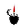 New Funny Compact Heart Jet Lighter Butane Turbo Torch Lighter Creative 1300 C Windproof Gas Smoking Inflated Gadgets For Man Gift