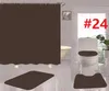 4 pezzi coprisedile WC marea stampata tende da doccia impermeabili home hotel tappeti antiscivolo per bagno tappetini lavabili custodia per pavimenti set