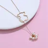 LEKANI Pendant Necklaces For Women Cute Bear Shell Pearl Design Girl Copper Necklace Anniversary Gifts Fine Jewelry 210701