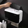 Boîte de rangement créative support de papier mural support de toilette tissu imperméable avec sac à ordures organisateur accessoires de salle de bain 210423