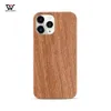 Étuis de téléphone en bois véritable pour iPone 12 11 Pro Max X XR XS Nature étui en bambou en bois conception de gravure antichoc