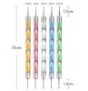 5pcs Two-Way Nail Dotting Pen Gel Polish Builder DIY NailArt Design Marbleizing Manicure Painting Drawing Tools Set