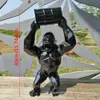 16 "Big Creative King Kong Decoração Art artesanato Animal Simulação Resina Estátua Gorila Busto Figura Modelo Caixa de Brinquedo 40cm Collectible 210318