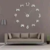 Mode Große Wanduhr 3D DIY Quarz Nadel Uhren Acryl Spiegel Aufkleber Uhren Wohnzimmer Wohnkultur Europa horloge H1230