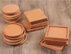 4 Style Solid Wood Coasters Coffee Tea Cup Pads Insulated Drinking Mats Teapot Table Mats