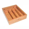 Lagringsflaskor burkar Silverware Drawer Organizer Anti-Slip Cutlery Tool Bray Expanderbar Bamboo Holder