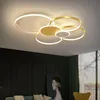 Plafondlampen moderne led zwart/wit/gouden frame plafon lamp voor slaapkamer woonkamer licht AC110-220V