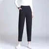 Streetwear été femmes pantalons femme taille haute élastique ample sarouel capris pour femmes pantalon femme grande taille 4xl 210608