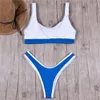 Sexy String bikini Femmes 2019 Sport Maillot de bain deux pièces Bikini ensemble Maillot de bain brésilien Femme Push up Blanc maillot de bain Maillot de bain X0522